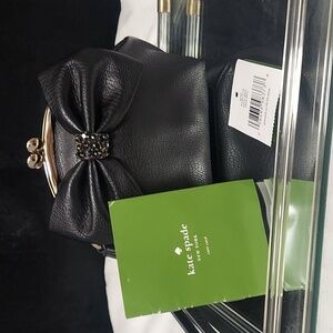 KATE SPADE ♠️ NWOT Mini Bag Wristlet Black Pebbled Leather